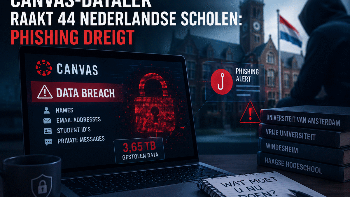 Canvas-datalek raakt 44 Nederlandse scholen phishing dreigt