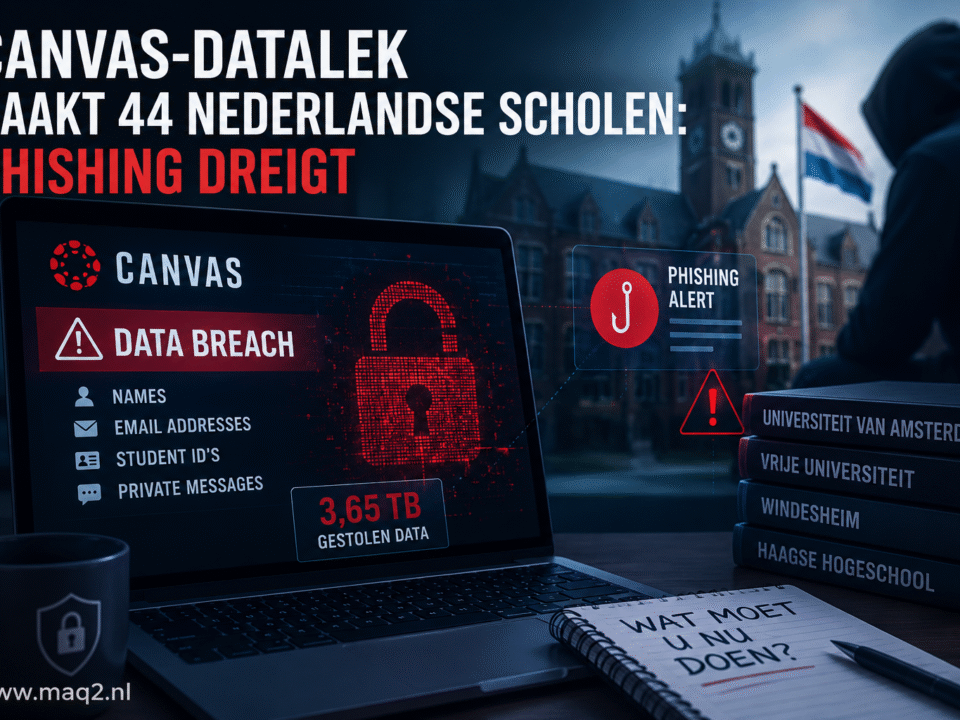 Canvas-datalek raakt 44 Nederlandse scholen phishing dreigt