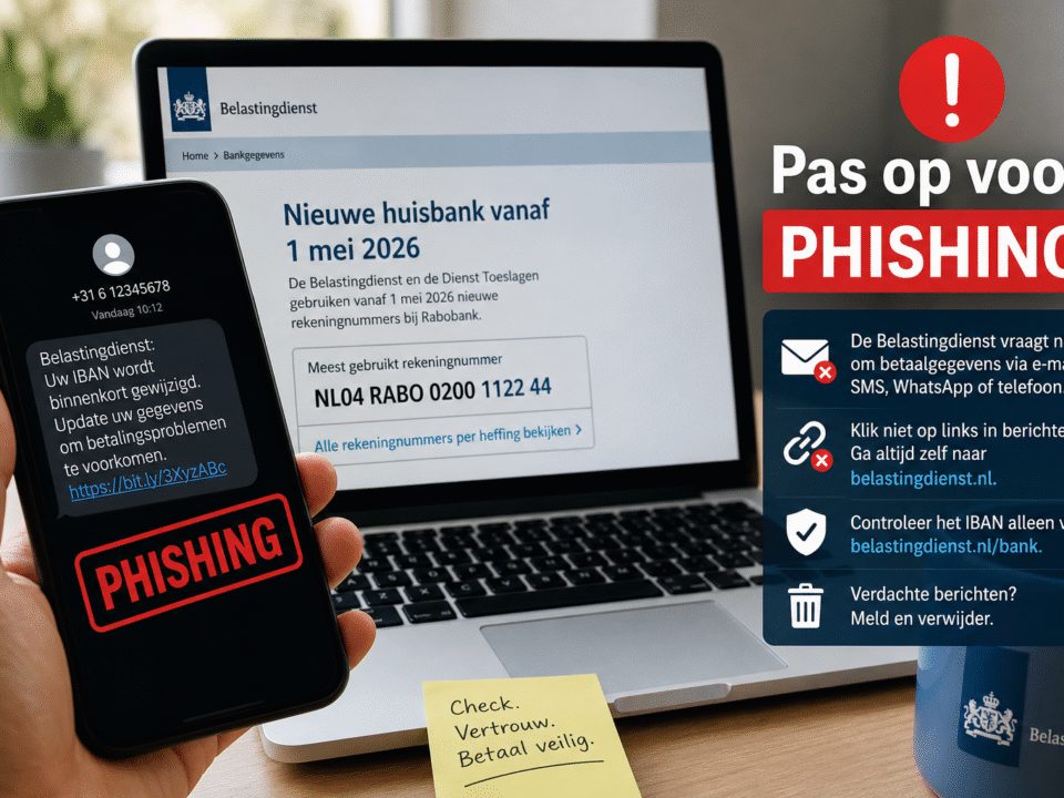 Belastingdienst gebruikt vanaf vandaag nieuw IBAN: pas op voor phishing