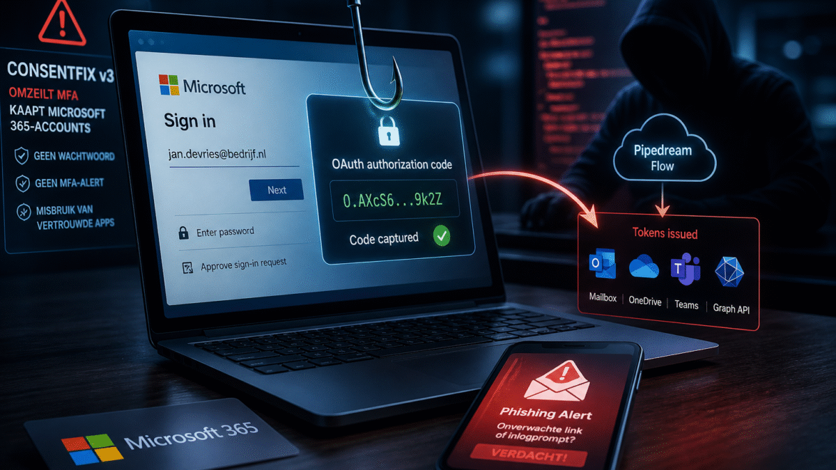 ConsentFix v3 omzeilt MFA en kaapt Microsoft 365-accounts