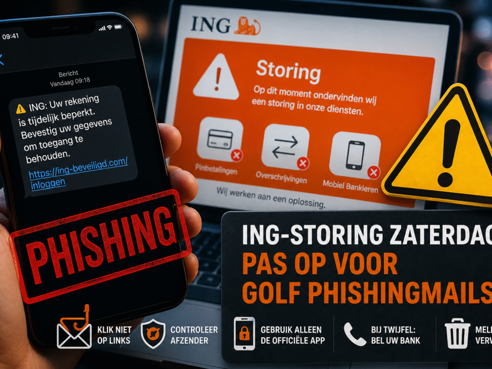 ING-storing zaterdag pas op voor golf phishingmails