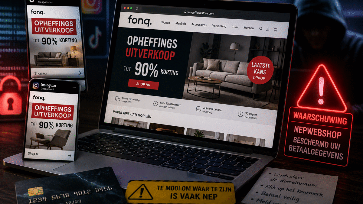 Nepwebshops Fonq stelen via TikTok-ads betaalgegevens