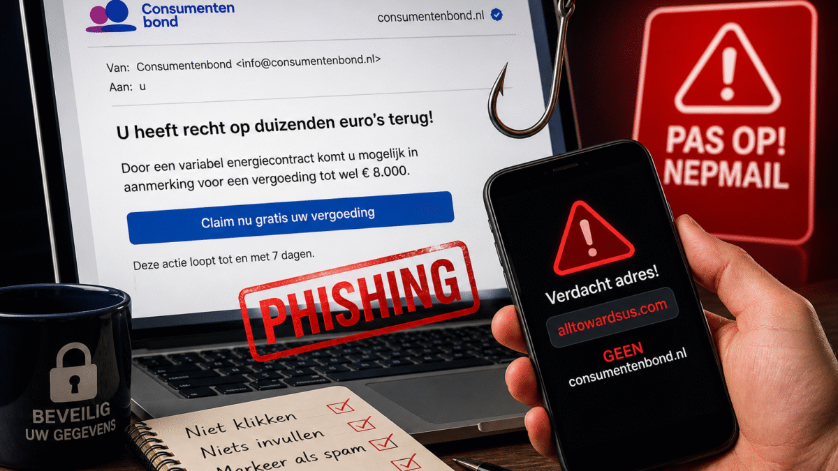 Pas op nepmail Consumentenbond belooft duizenden euro's terug